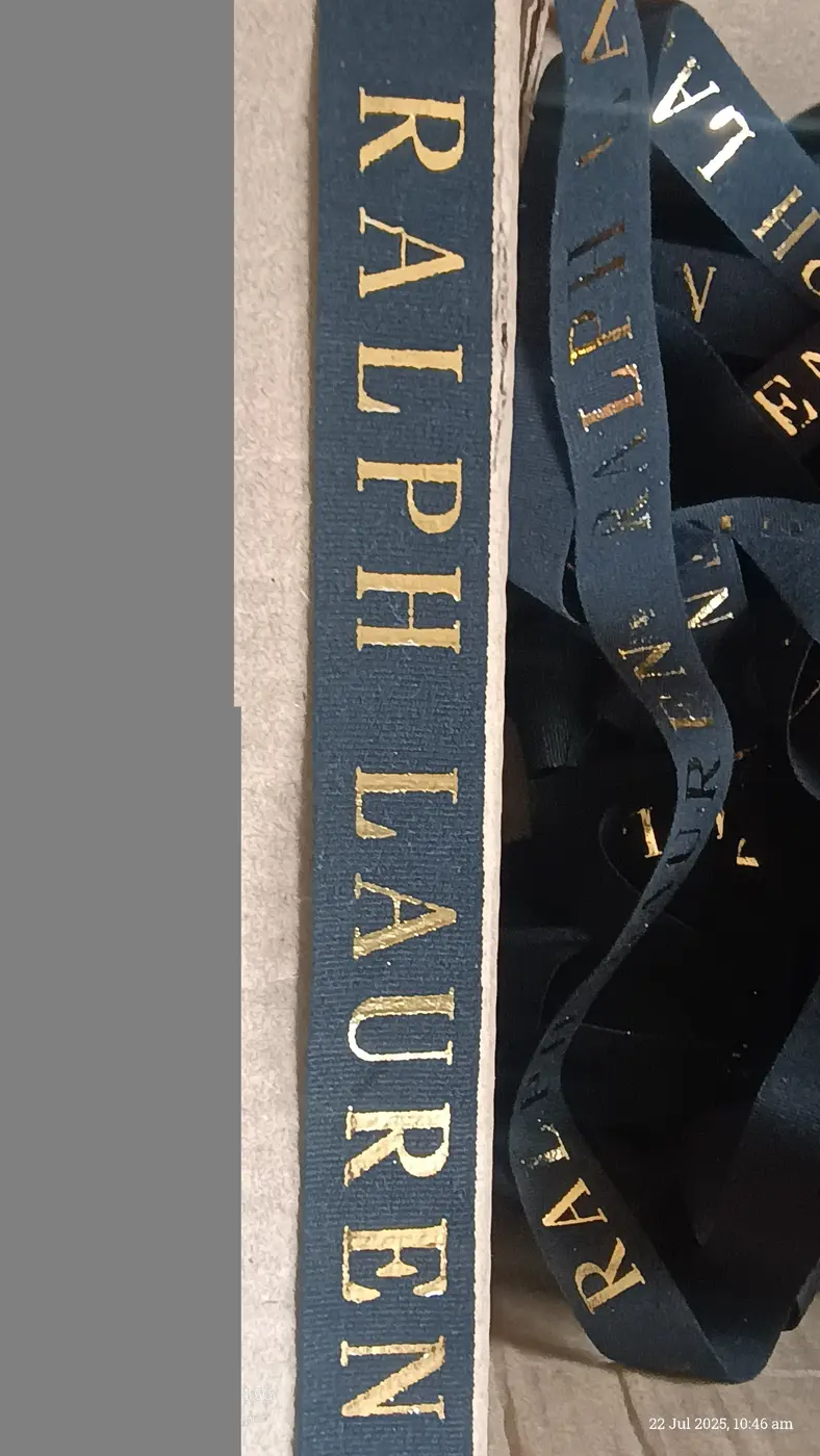 Printed ribbon and textile samples